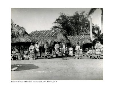 Indiani Seminole a Musa Isle, 11 dicembre 1923 da Claude C. Matlack